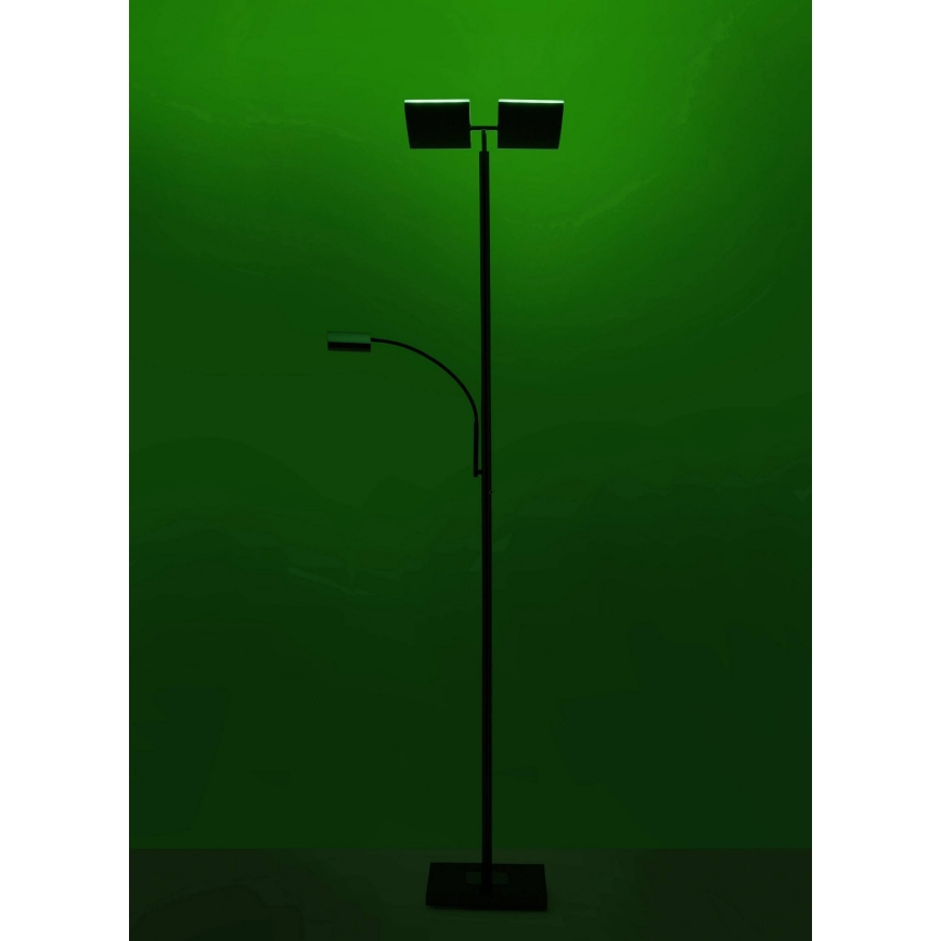 Leuchten Direkt 11925-55 - LED RGB Dimmbare Stehleuchte RUBEN 2xLED/11W/230V+LED/4,8W 2700-5000K + Fernbedienung