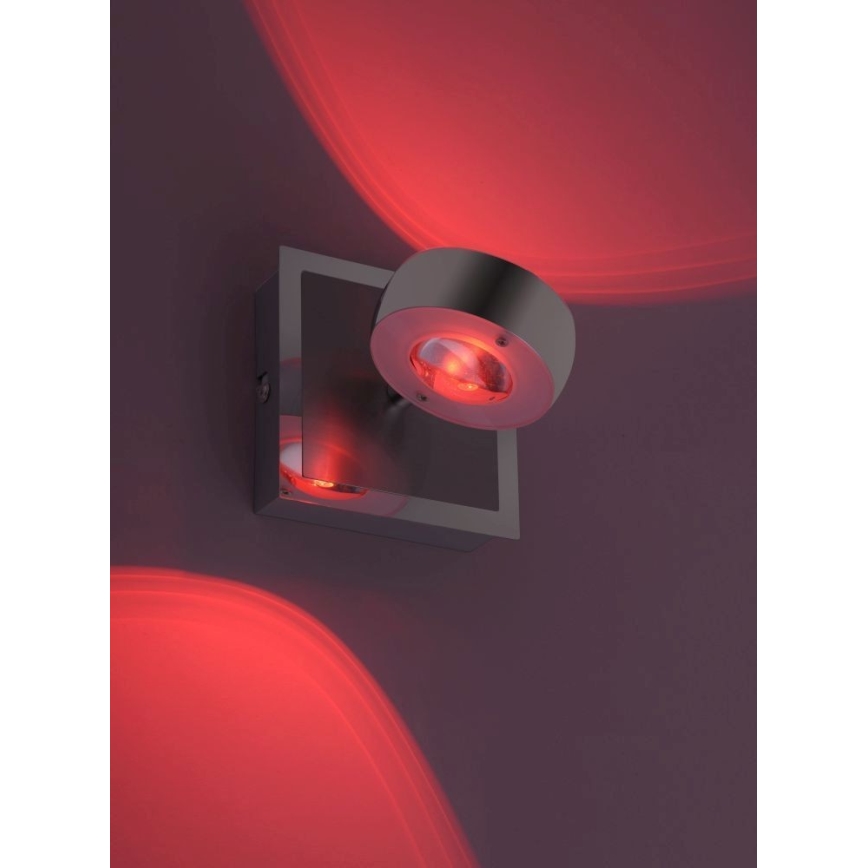 Leuchten Direkt 12471-55 -LED RGBW Dimmbarer Wandstrahler OPTI LED/6W/230V 2700-5000K + Fernbedienung