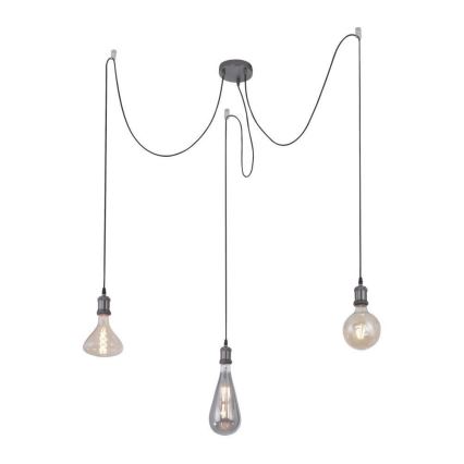 Leuchten Direkt 13571-18 - Hängeleuchte DIY 3xE27/60W/230V Spinne schwarz