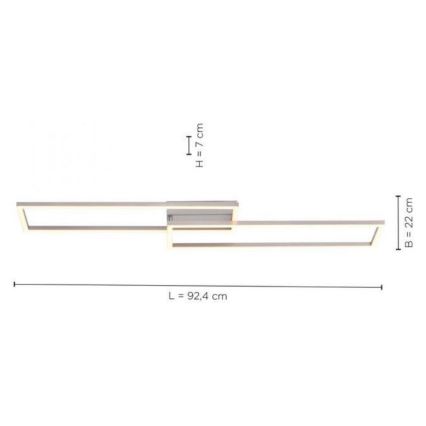 Leuchten Direkt 14023-55 - Dimmbare LED-Aufbauleuchte IVEN 2xLED/15,1W/230V