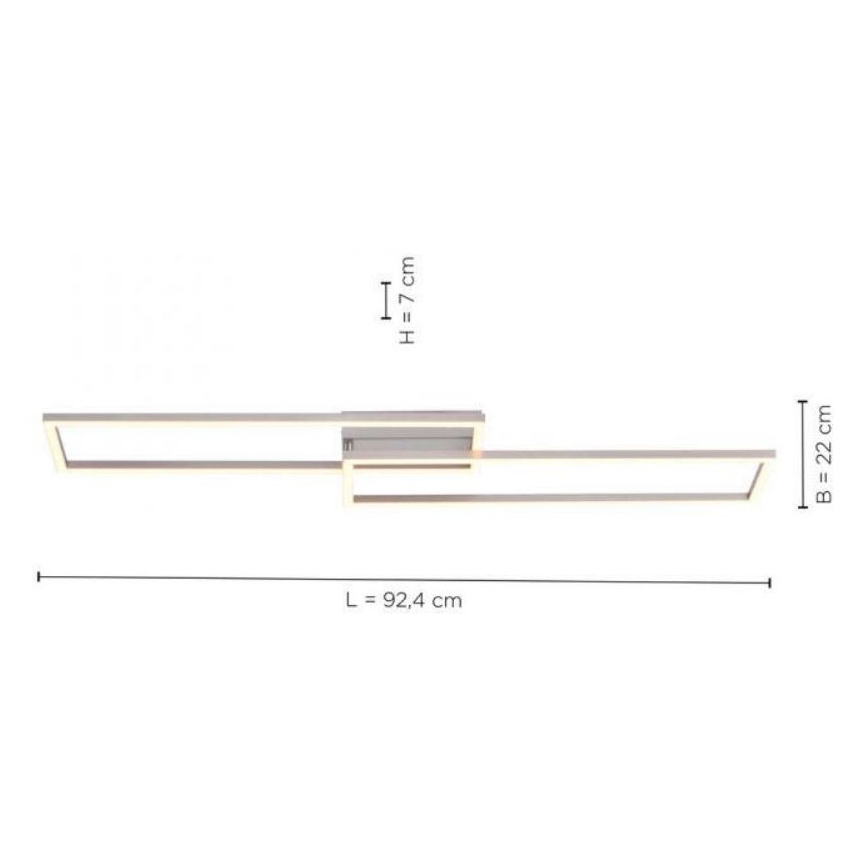 Leuchten Direkt 14023-55 - Dimmbare LED-Aufbauleuchte IVEN 2xLED/15,1W/230V