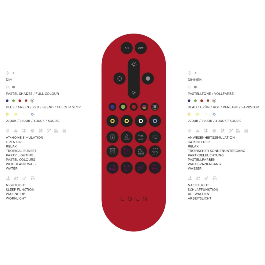 Leuchten Direkt 14280-16 - LED RGB Dimmbare Deckenleuchte NAOMI LED/21,6W/230V Tuya 2700-5000K + Fernbedienung