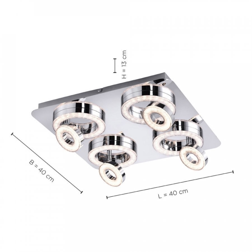 Leuchten Direkt 14522-17 - LED Strahler TIM 4xLED/2,8W/230V + 4xLED/3,1W