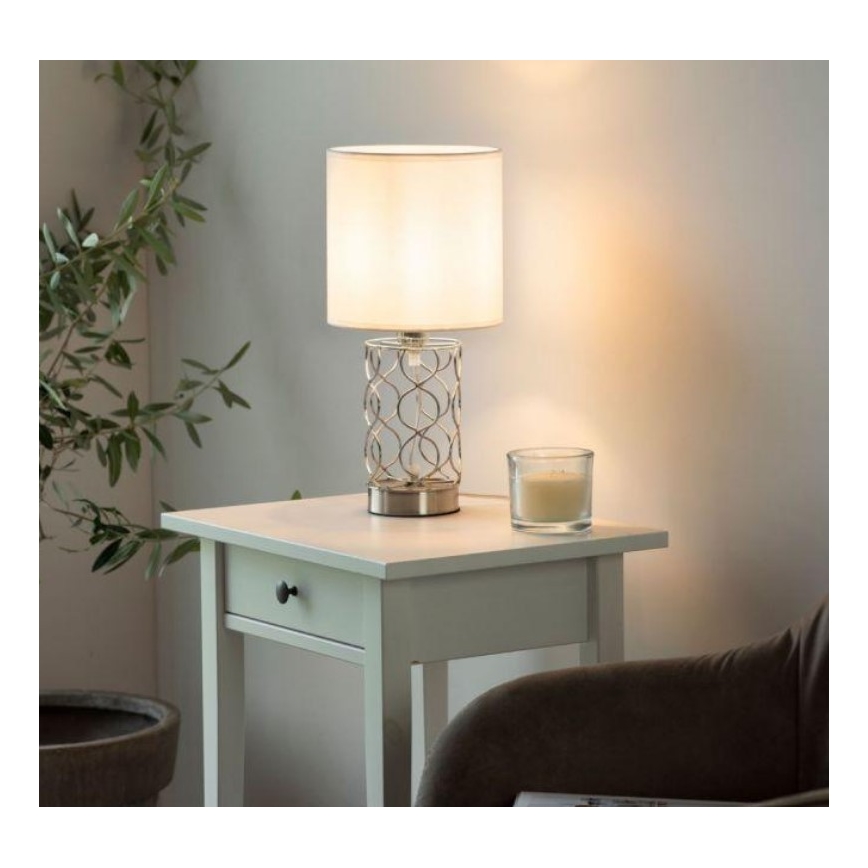 Leuchten Direkt 14615-55 - Tischleuchte DEVA 1xE14/40W/230V mattchrom