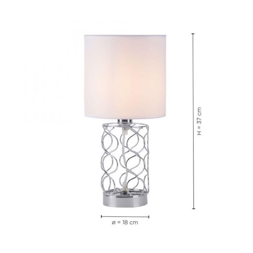 Leuchten Direkt 14615-55 - Tischleuchte DEVA 1xE14/40W/230V mattchrom