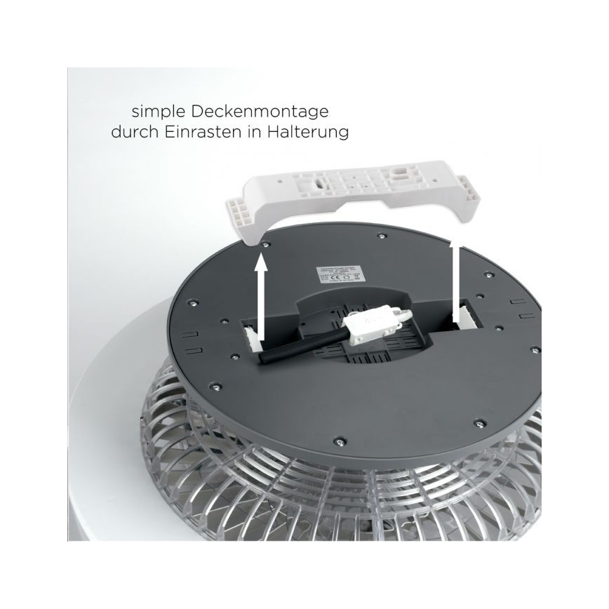 Leuchten Direkt 14645-55 - LED-Leuchte mit Ventilator LEONARD LED/27W/230V