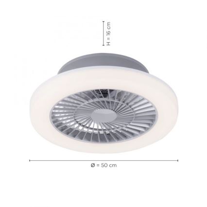 Leuchten Direkt 14645-55 - LED-Leuchte mit Ventilator LEONARD LED/27W/230V