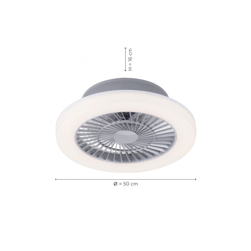 Leuchten Direkt 14645-55 - LED-Leuchte mit Ventilator LEONARD LED/27W/230V