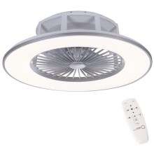 Leuchten Direkt 14646-55 - Dimmbare LED-Deckenleuchte mit Ventilator MICHAEL LED/29W/230V + Fernbedienung