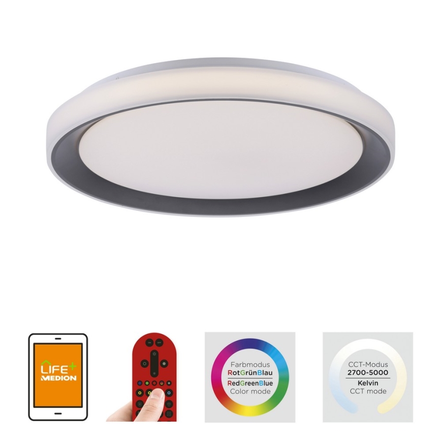 Leuchten Direkt 14659-18 - LED RGB Dimmbare Deckenleuchte LOLA LED/24W/230V Tuya + Fernbedienung