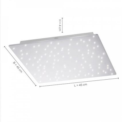 Leuchten Direkt 14671-55 - LED Dimmbare Deckenleuchte SPARKLE LED/18W/230V 2700-5000K + Fernbedienung