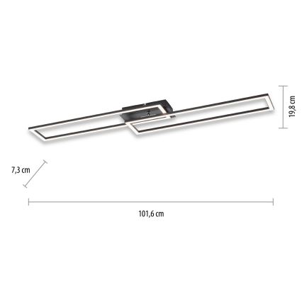 Leuchten Direkt 14691-18 - LED dimmbare Deckenleuchte IVEN LED/36W/230V