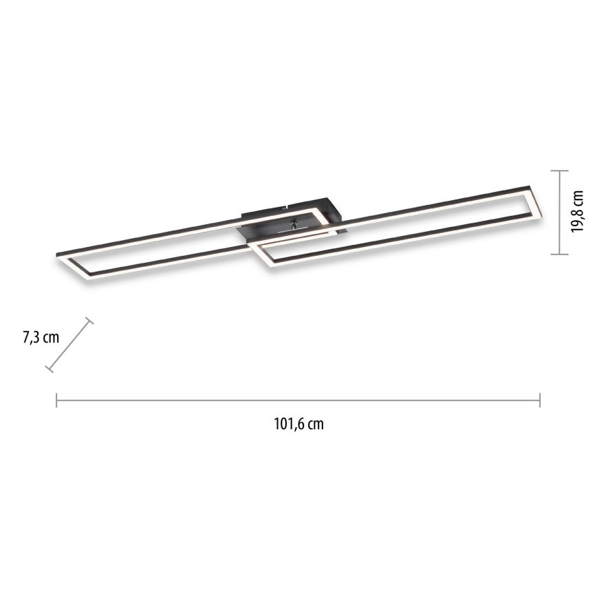 Leuchten Direkt 14691-18 - LED dimmbare Deckenleuchte IVEN LED/36W/230V