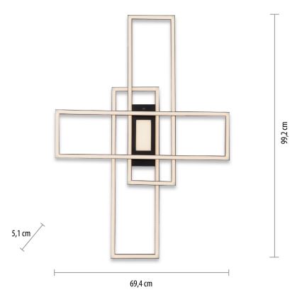 Leuchten Direkt 14693-18 - LED Dimmbare Deckenleuchte ASMIN LED/48W/230V