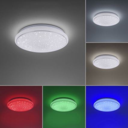 Leuchten Direkt 14743-16 - LED RGB Dimmbare Deckenleuchte JUPI LED/28W/230V Tuya 2700-5000K + Fernbedienung