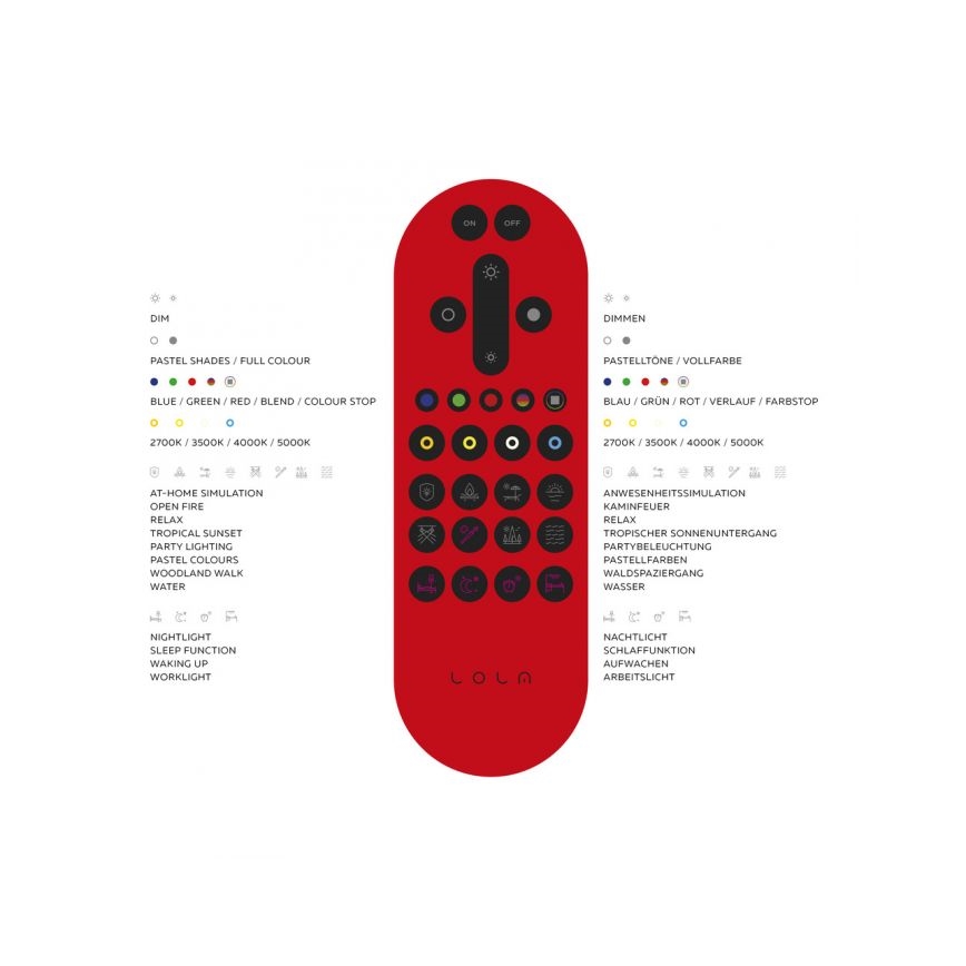 Leuchten Direkt 14743-16 - LED RGB Dimmbare Deckenleuchte JUPI LED/28W/230V Tuya 2700-5000K + Fernbedienung