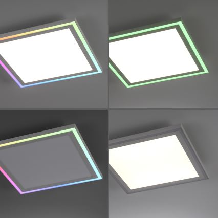 Leuchten Direkt 14900-16 - Dimmbare LED-RGB-Deckenleuchte EDGING LED/24W/230V + Fernbedienung