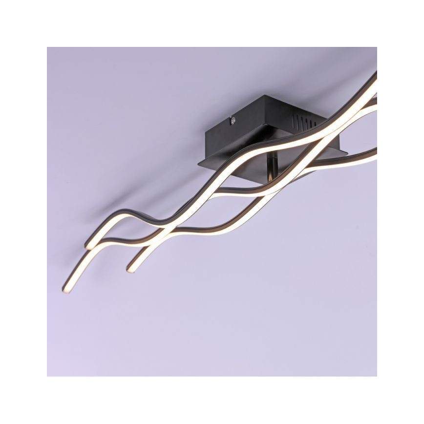 Leuchten Direkt 15167-18-LED Aufputz-Deckenleuchte WAWE 2xLED/12,5W/230V+LED/17W schwarz