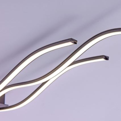 Leuchten Direkt 15167-18-LED Aufputz-Deckenleuchte WAWE 2xLED/12,5W/230V+LED/17W schwarz