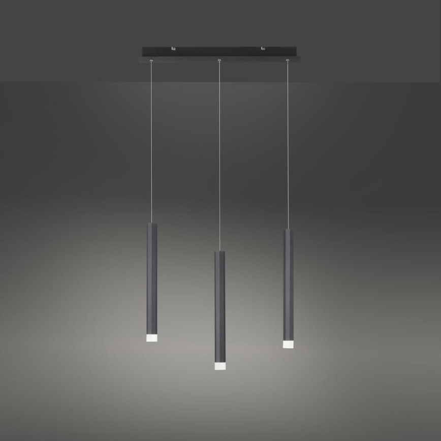Leuchten Direkt 15203-18 - LED Hängeleuchte 3xLED/4,8W/230V schwarz