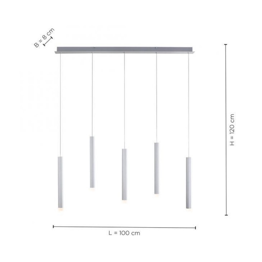 Leuchten Direkt 15205-95 - LED-Kronleuchter an Schnur BRUNO 5xLED/4,8W/230V