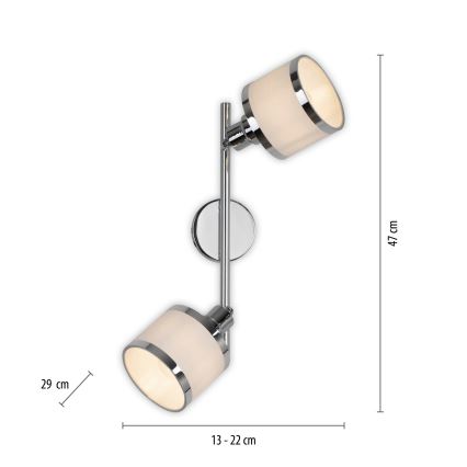 Leuchten Direkt 15372-17 - Strahler ACCOR 2xE14/25W/230V