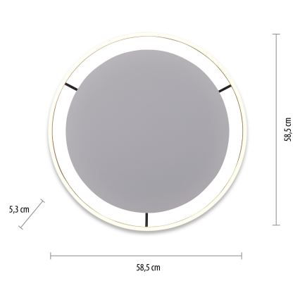 Leuchten Direkt 15392-13 - LED Dimmbare Deckenleuchte RITUS LED/30W/230V schwarz