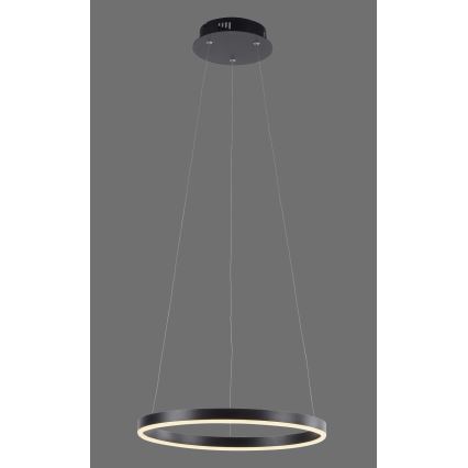 Leuchten Direkt 15393-13 - LED dimmbare Hängeleuchte an Seil RITUS LED/20W/230V schwarz
