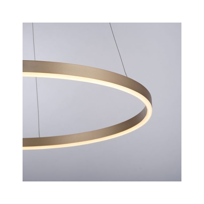 Leuchten Direkt 15394-60 – Dimmbare LED-Hängeleuchte an Schnur RITUS LED/30W/230V Messing