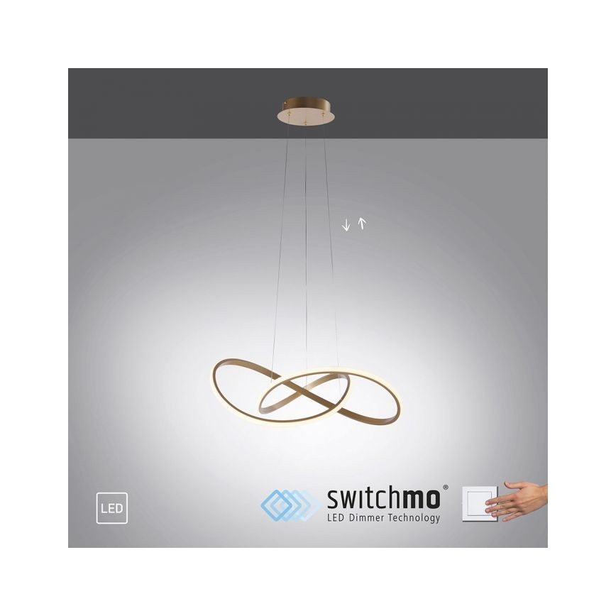 Leuchten Direkt 15402-60 – Dimmbare LED-Hängeleuchte an Schnur MARIA LED/25W/230V