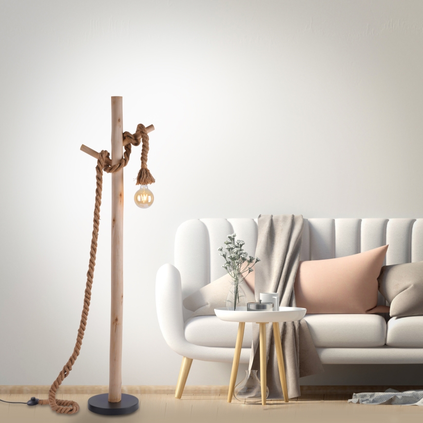 Leuchten Direkt 15484-18 - Stehleuchte ROPE 1xE27/15W/230V