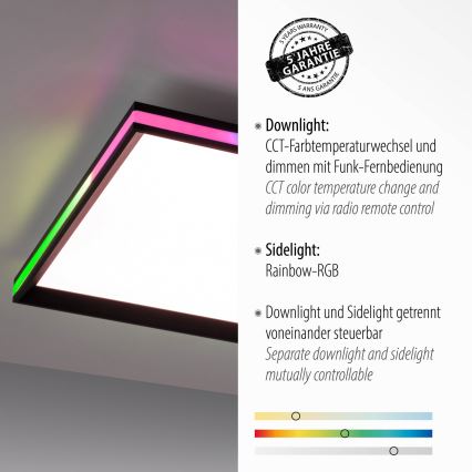 Leuchten Direkt 15556-18 - Dimmbare RGBW-Deckenleuchte GALACTICA LED/32W/230V 2700-5000K + Fernbedienung