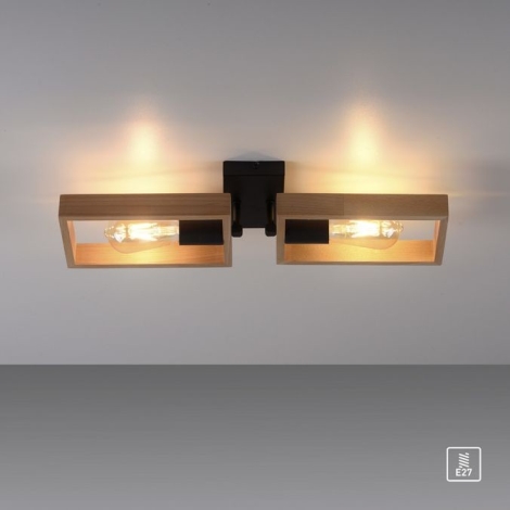 Leuchten Direkt 15657-18 – Aufbauleuchte FRANKY 2xE27/60W/230V | Beleuchtung