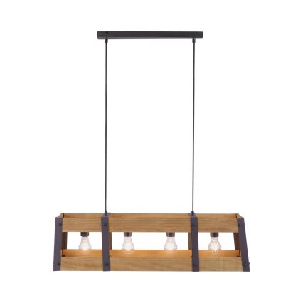 Leuchten Direkt 15721-79 - Hängeleuchte CRATE 4xE27/60W/230V