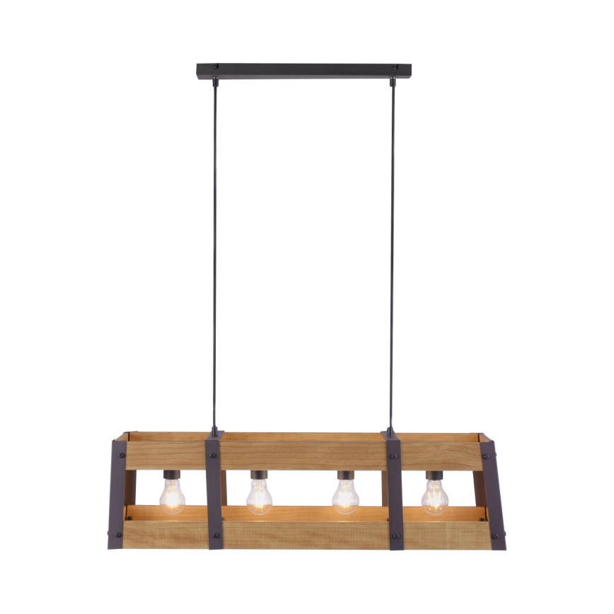 Leuchten Direkt 15721-79 - Hängeleuchte CRATE 4xE27/60W/230V