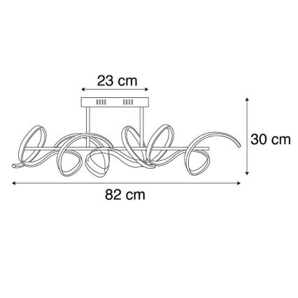 Leuchten Direkt 19032-21 - LED dimmbarer Anbauleuchter CURLS LED/25,8W/230V