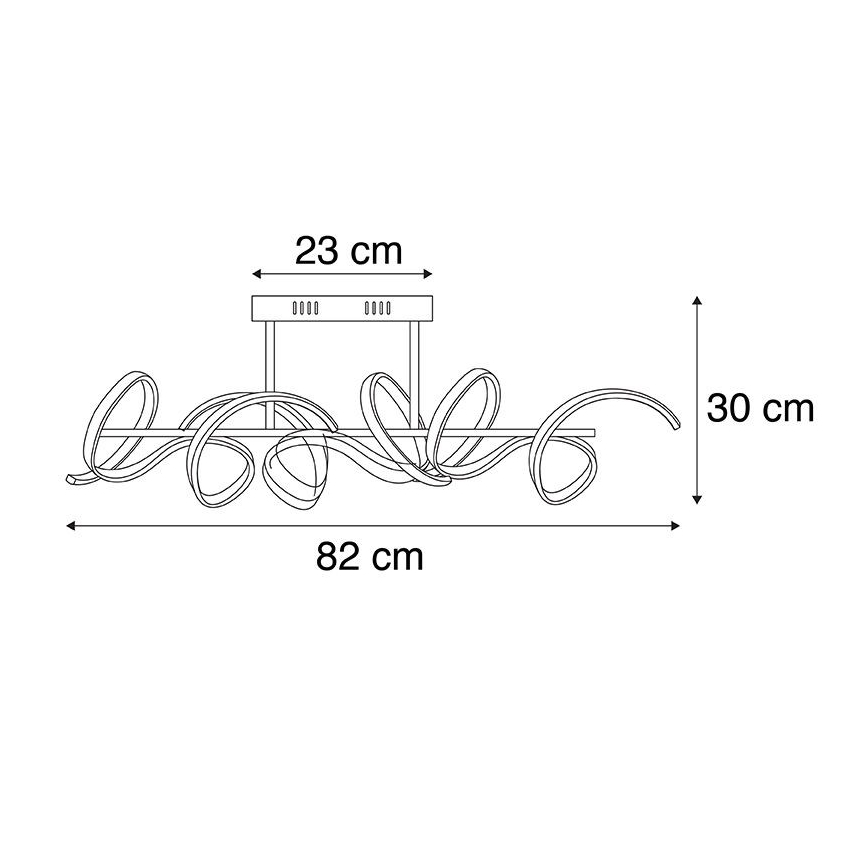 Leuchten Direkt 19032-21 - LED dimmbarer Anbauleuchter CURLS LED/25,8W/230V
