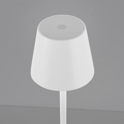 Leuchten Direkt 19250-16 - Dimmbare, aufladbare LED-Outdoor-Tischleuchte EURIA LED/3W/5V 2600 mAh IP54 weiß