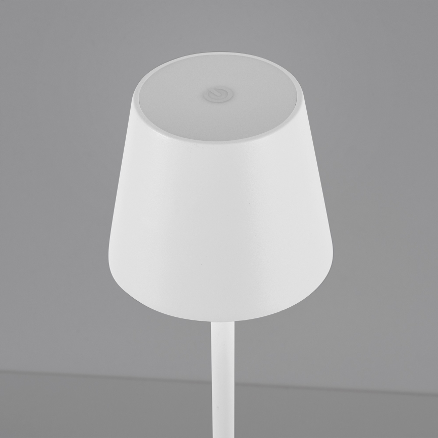 Leuchten Direkt 19250-16 - Dimmbare, aufladbare LED-Outdoor-Tischleuchte EURIA LED/3W/5V 2600 mAh IP54 weiß