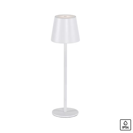 Leuchten Direkt 19250-16 - LED Außen dimmbare wiederaufladbare Tischlampe EURIA LED/3W/5V 2600 mAh IP54 weiß