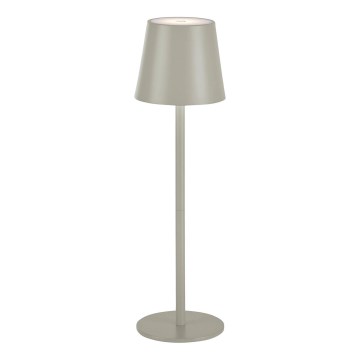 Leuchten Direkt 19250-40 - Dimmbare, aufladbare LED-Outdoor-Tischleuchte EURIA LED/3W/5V 2600 mAh IP54 grau