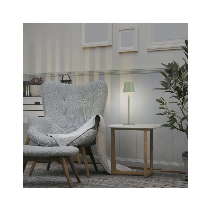 Leuchten Direkt 19250-43 - Dimmbare aufladbare LED-Tischlampe für den Außenbereich EURIA LED/3W/5V IP54 grün