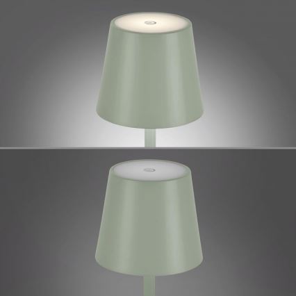 Leuchten Direkt 19250-43 - Dimmbare aufladbare LED-Tischlampe für den Außenbereich EURIA LED/3W/5V IP54 grün