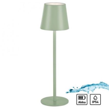 Leuchten Direkt 19250-43 - Dimmbare aufladbare LED-Tischlampe für den Außenbereich EURIA LED/3W/5V IP54 grün