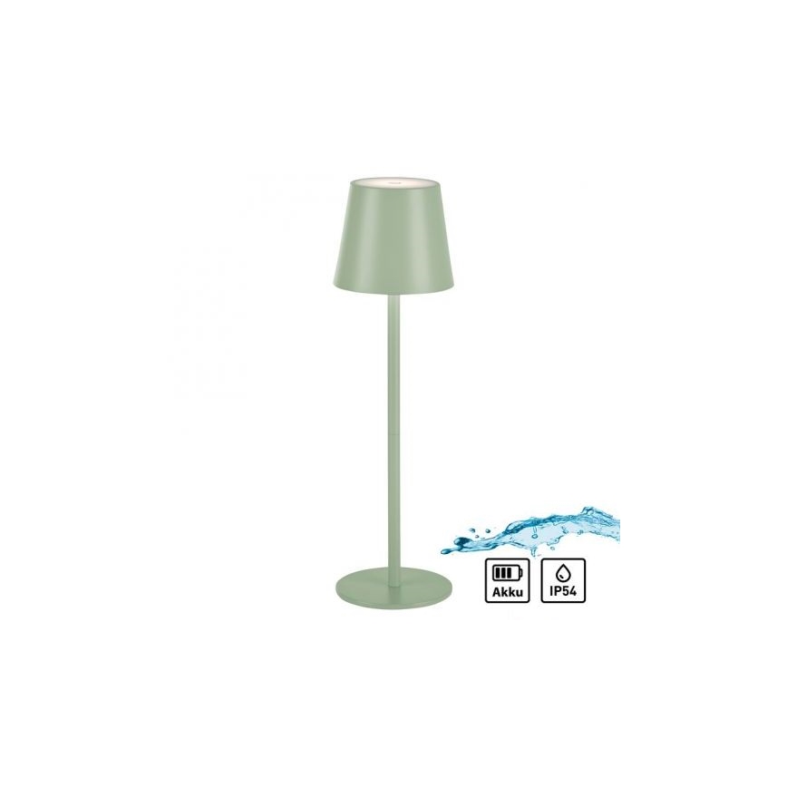 Leuchten Direkt 19250-43 - Dimmbare aufladbare LED-Tischlampe für den Außenbereich EURIA LED/3W/5V IP54 grün