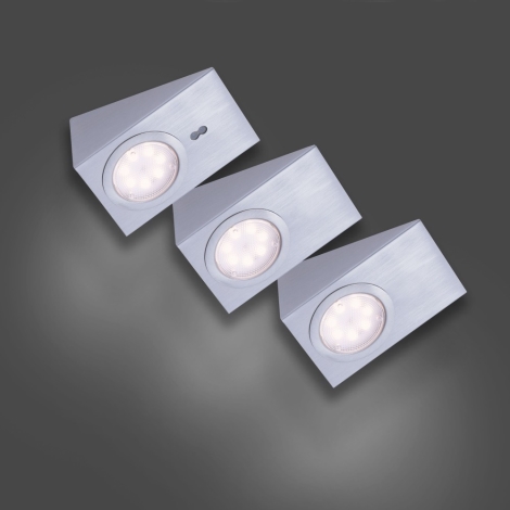 LED-Unterbauleuchte Leuchten Direkt 84111-55-3 THEO 3flammig keilförmig 