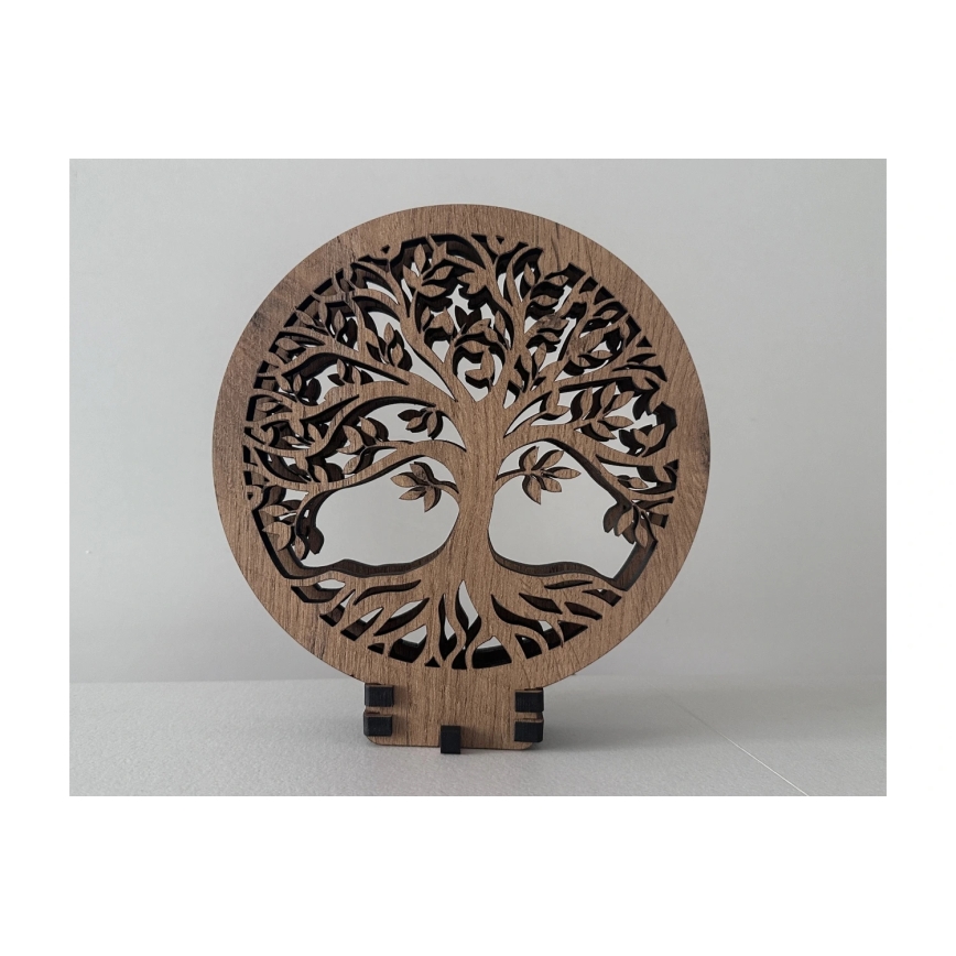 Li-Go 23577/DUB2 - LED-dimmbare Tischdekoration LED/12W/230V 20x22 cm Eiche/Lebensbaum