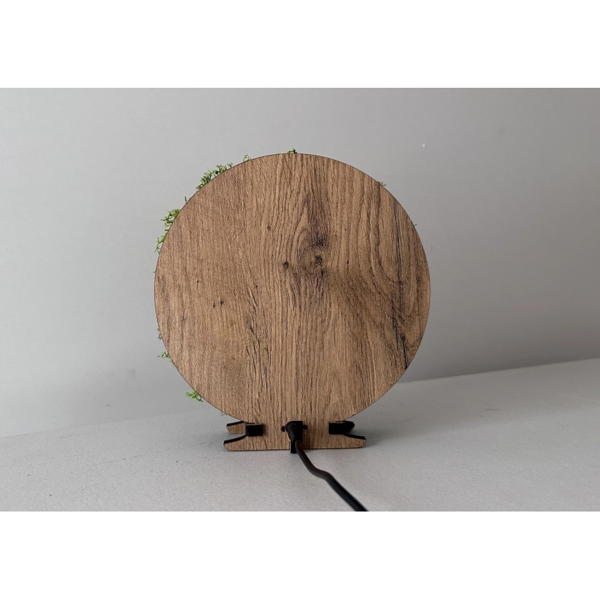 Li-Go 23625/DUB2 - LED-dimmbare Tischdekoration LED/12W/230V 20x22 cm Eiche/Moos-Eichhörnchen