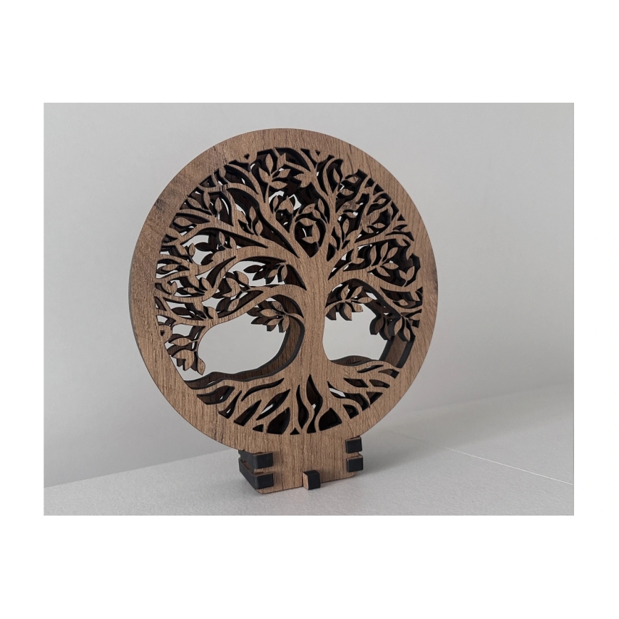 Li-Go 23648/DUB2 - LED-dimmbare Tischdekoration LED/12W/230V 30x31 cm Eiche/Lebensbaum