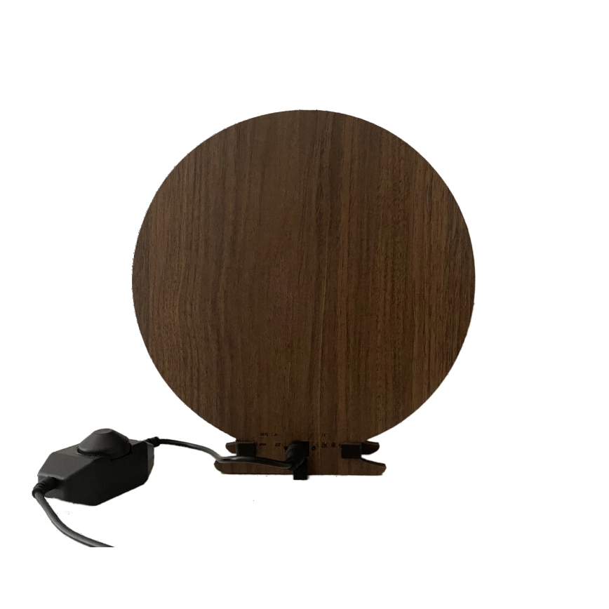 Li-Go 23654 - Dimmbare LED-Tischleuchte LED/12W/230V 20x22 cm Walnuss/Moosmotiv